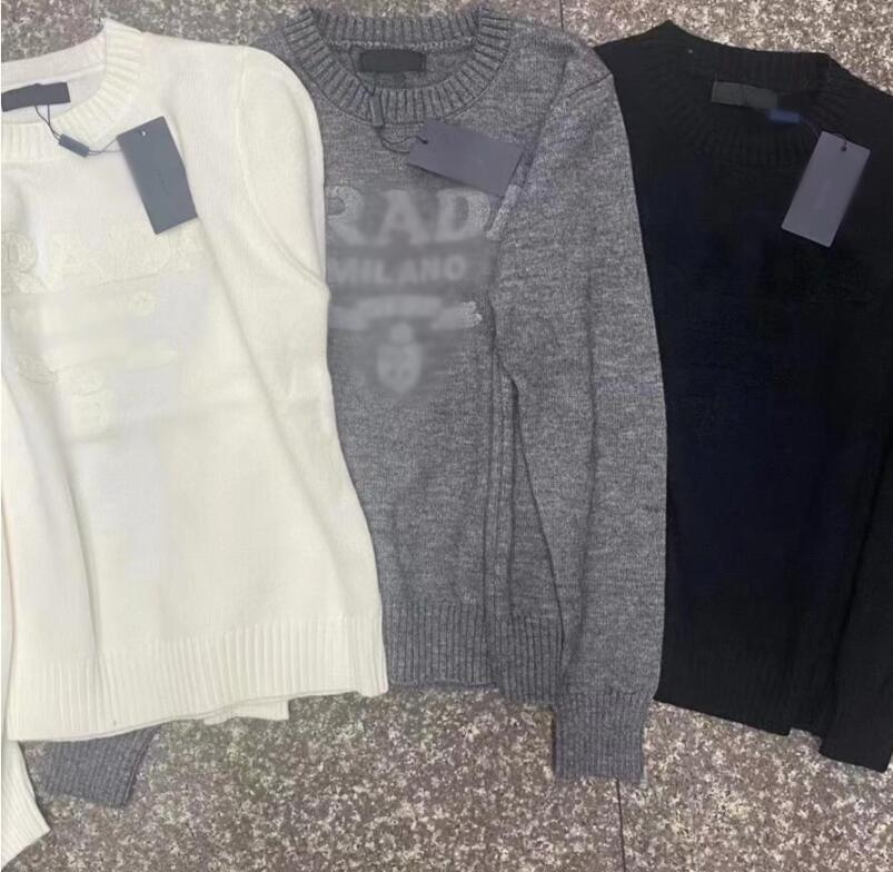 Desinger new Spring winter Women's Sweaters pullover knitted pullover black white Sweater for girls woman sweaters