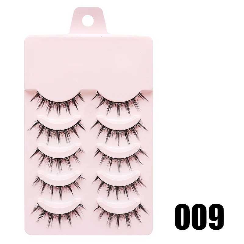DINGSEN False Eyelash Animation Eyelash 5 pairs of Little Devil Eyelash Natural Daily Makeup Manga Eyelash Transparent Strap Eyelash W240803
