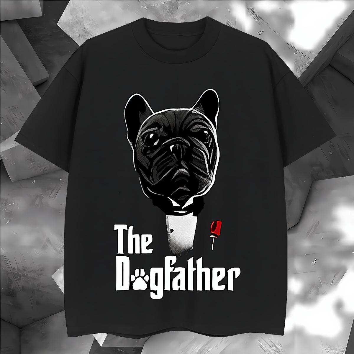 Men T Shirts 100% Cotton 230g dog Daily Outfit Short Sleeve Soft Cartoon Print Men Tops Tees Fashion Design Loose Wear