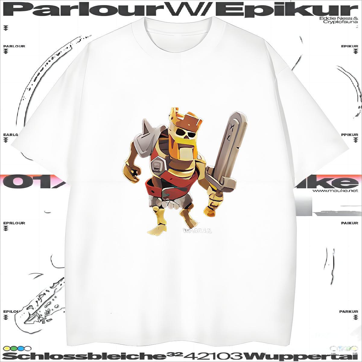 T-Shirts for Men 230g Pure Cotton game Home Outdoor Breathable Short Sleeve Graphic Men Tops Tees Fashion TOP Quality Tee Shirt