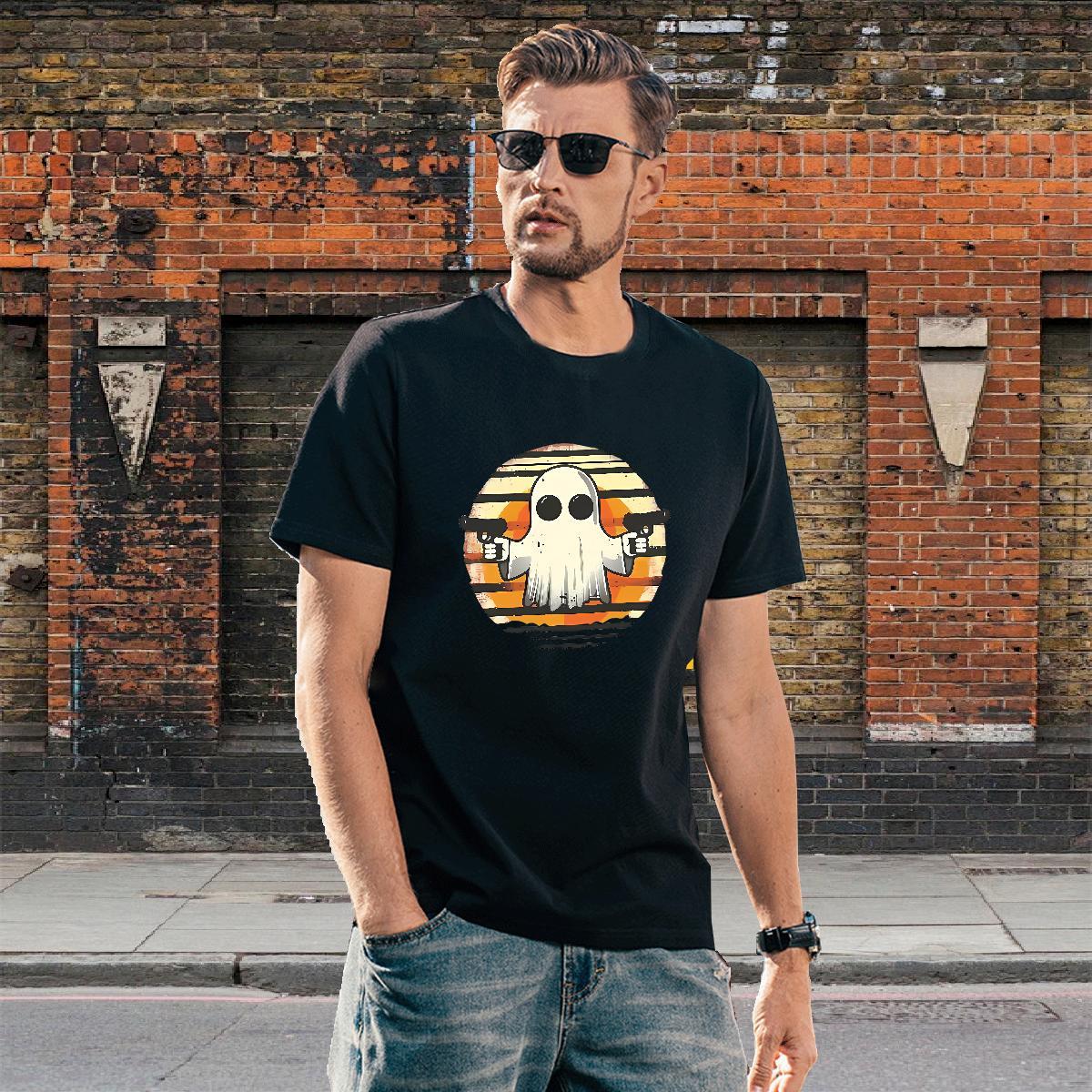 Free Shipping Couples T Shirts 230g Pure Cotton little monsters T-Shirts for Men Hip Hop Street O-Neck Short Sleeve DIY 2024 Tops