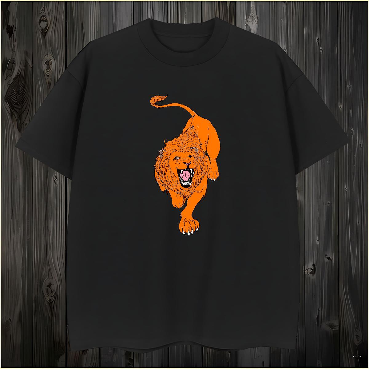 Loose Fit Men Tees 230g Pure Cotton tiger T Shirt For Man Casual Daily Wear O-Neck Short Sleeve Graphic Custom Top Tees