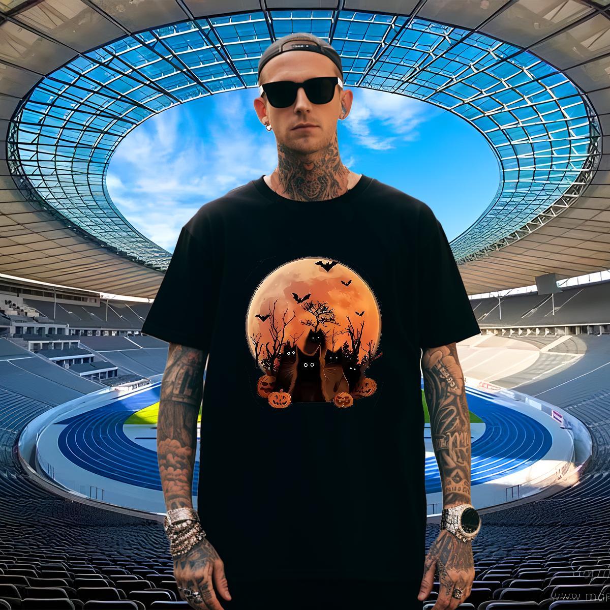 Unisex Men Tshirts 230g Cotton tree Man T Shirts Daily Outfit Breathable Short Sleeve Custom Print Plus Size Brand Polos