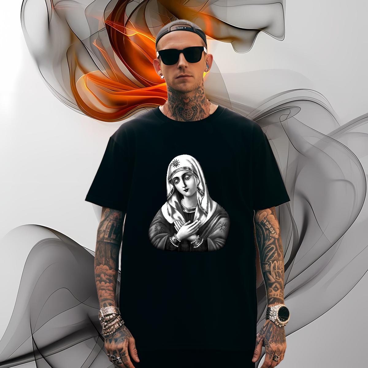 T Shirts Men 230g Cotton nun Street Wear Crew Neck Breathable Graphic Men Tshirts 2024 Comfortable Clothes