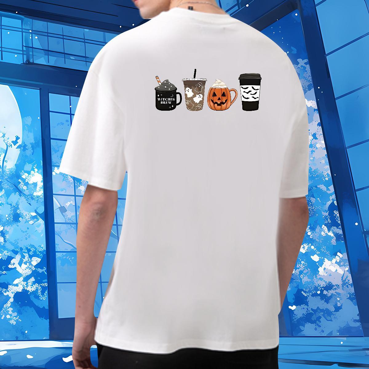 2024 DIY T Shirts Men 230g Pure Cotton pumpkin Street wear Hip Hop Tops Shirt Crew Neck Breathable Designer Men Clothes T-Shirt Custom Printing