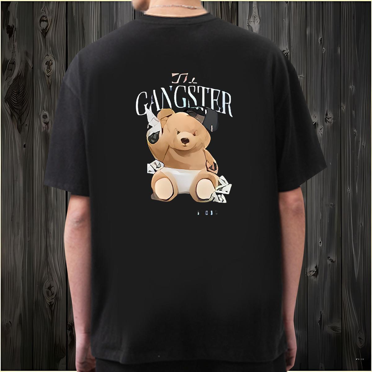 Stylist Mens T Shirts 100% Cotton 230g bear Casual Daily Wear Tee Shirt Breathable Short Sleeve Free Shipping Tshirt for Man Woman Custom Print Plus S
