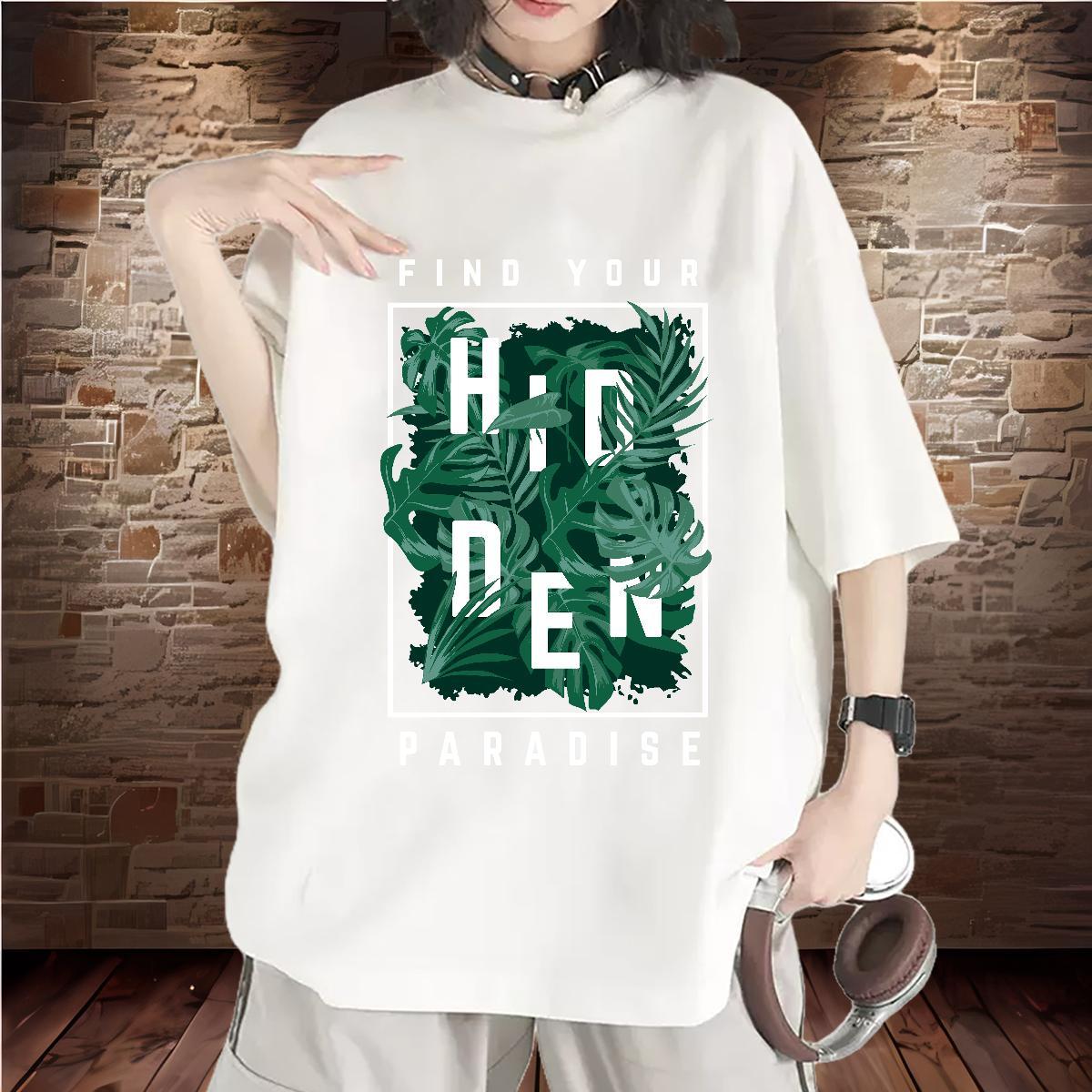 Unisex Woman T Shirts O Neck Short Sleeves Women Tees Custom Printed tree Hip Hop Street 230g Pure Cotton DIY Polos