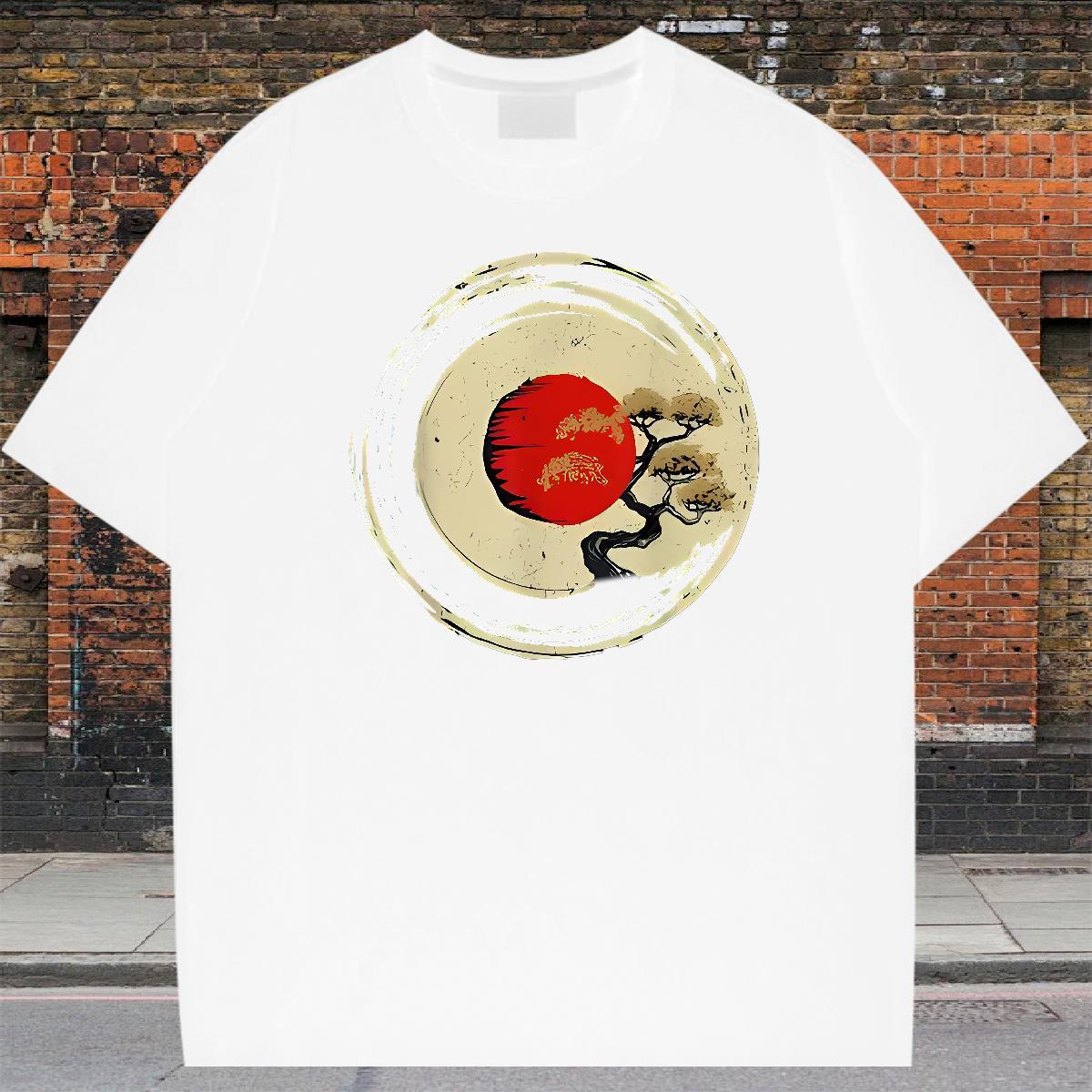 Cool Design Mens Tshirts 230g Cotton Spring Summer sun DIY Anime Breathable Crew Neck New Man T Shirts Wear