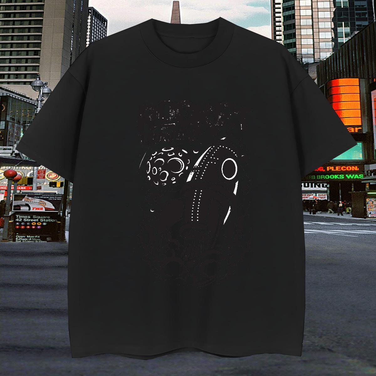 Men T Shirts 230g Pure Cotton rocket Outdoor Round Neck Short Sleeve Graphic Men Clothes T-Shirt Brand Loose Tees