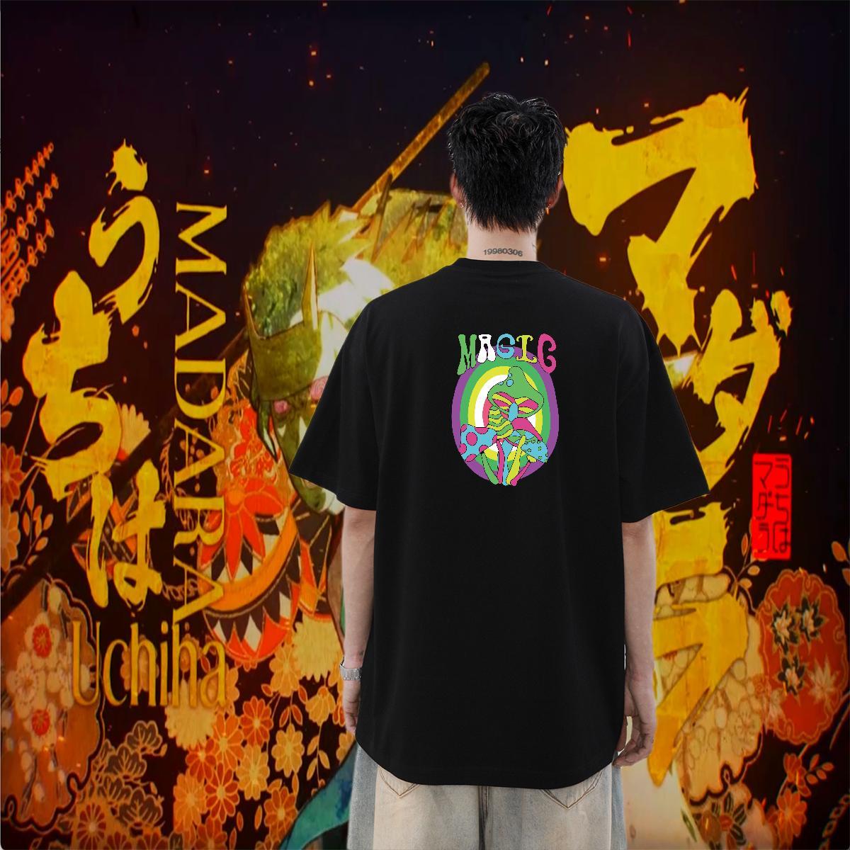 New Mens T Shirts 230g Cotton mushroom Casual Daily Wear Tops Tees Breathable Designer Tshirts Custom Cartoon