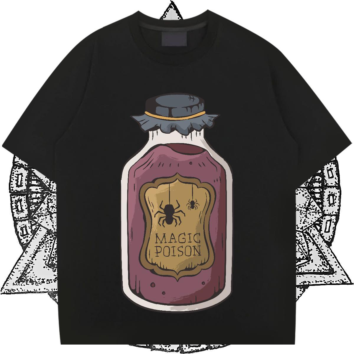 Designer Fashion Mens T Shirts 100% Cotton 230g spider Street wear Hip Hop Tops Tees Short Sleeve O-Neck Free Shipping Men Tees DIY Anime