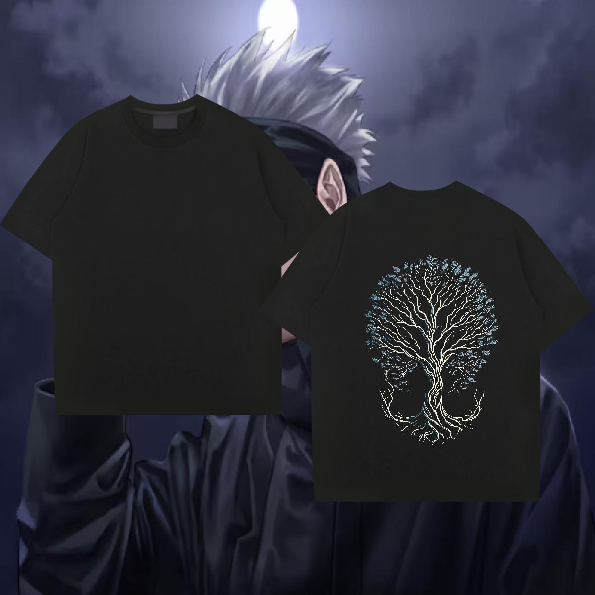 Factory Direct T Shirts Men 230g Cotton tree Casual Top Tees Breathable Short Sleeve Free Shipping Men Tshirts DIY