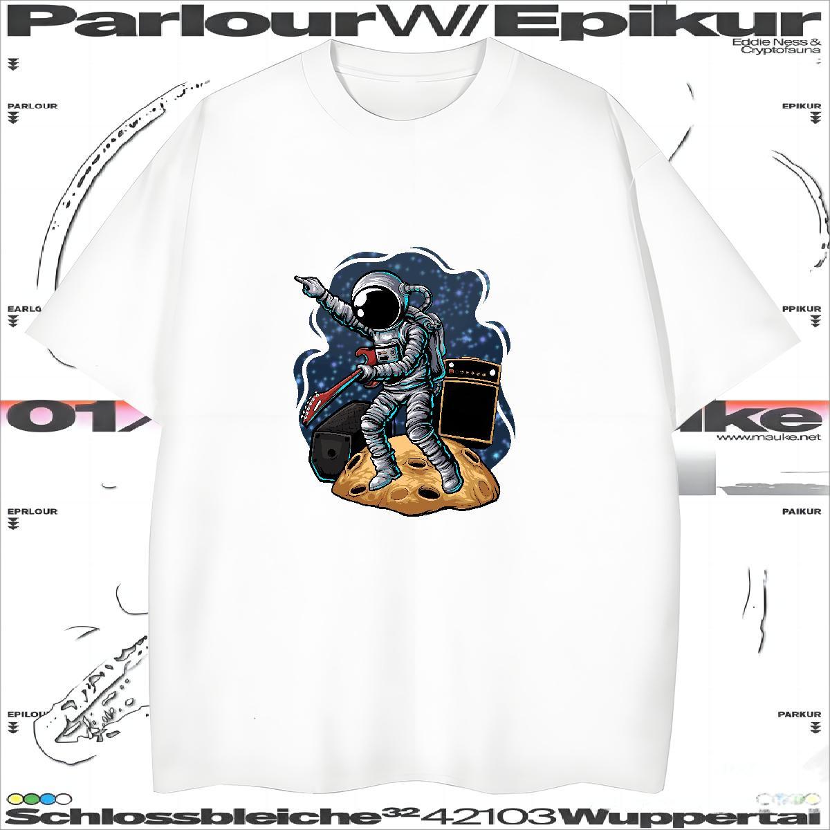 Mens T Shirts 230g 100% Cotton cosmonaut Daily Wear Pure Cotton Custom Big Size Men Tshirts 2024 Free Shipping Tee Shirt