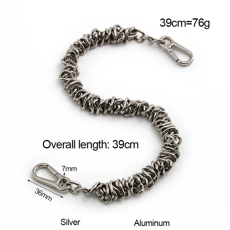 21020PCS 3975CM Aluminium Metal Chains With Buckles For Replacement Crossbody Shoulder Bags Purse Handbags Belt Accessories 240805
