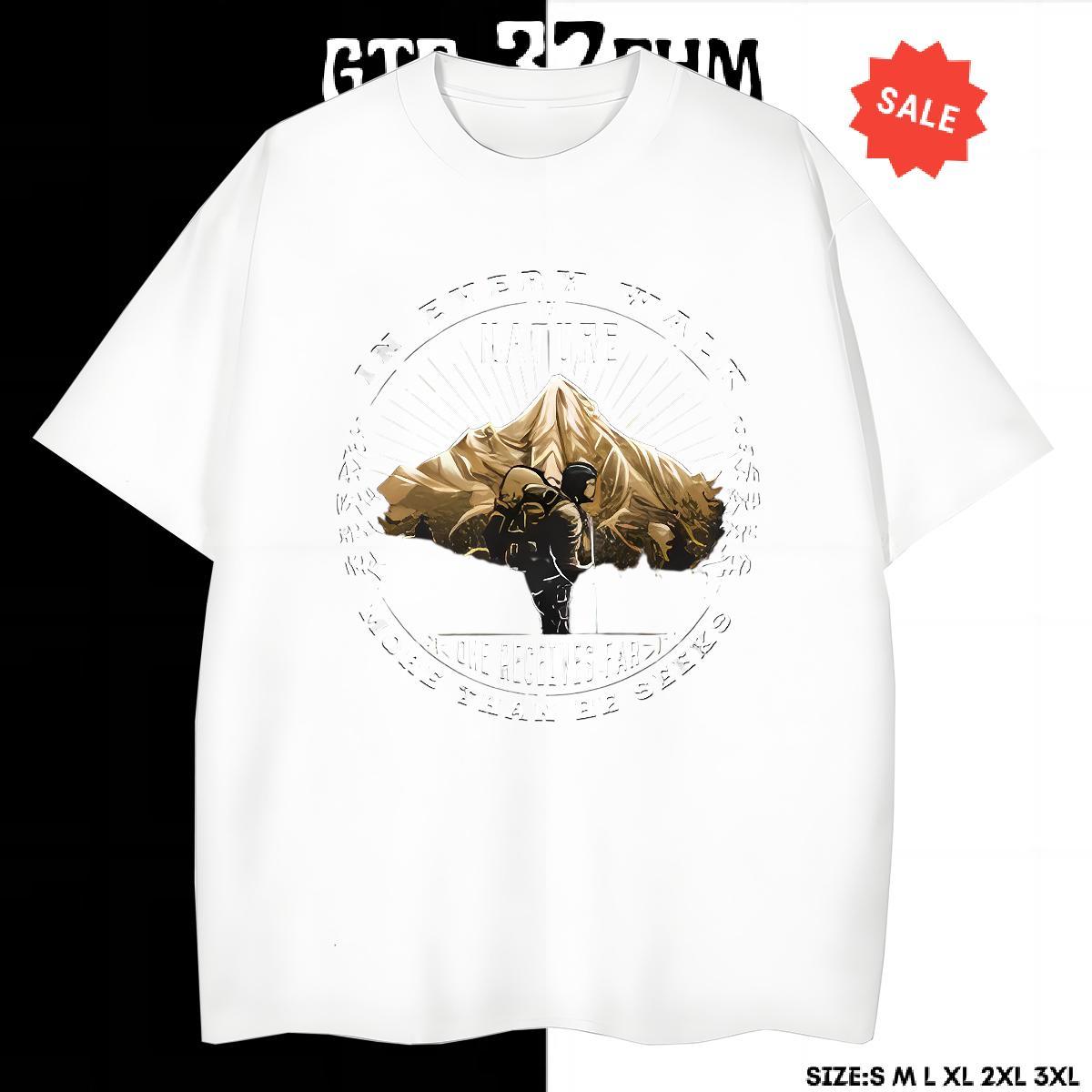 Designer Tshirt for Man Woman 230g Pure Cotton Street Casual mountains Anime Print O Neck Short Sleeves Brand Mens T Shirts Tees Shirts