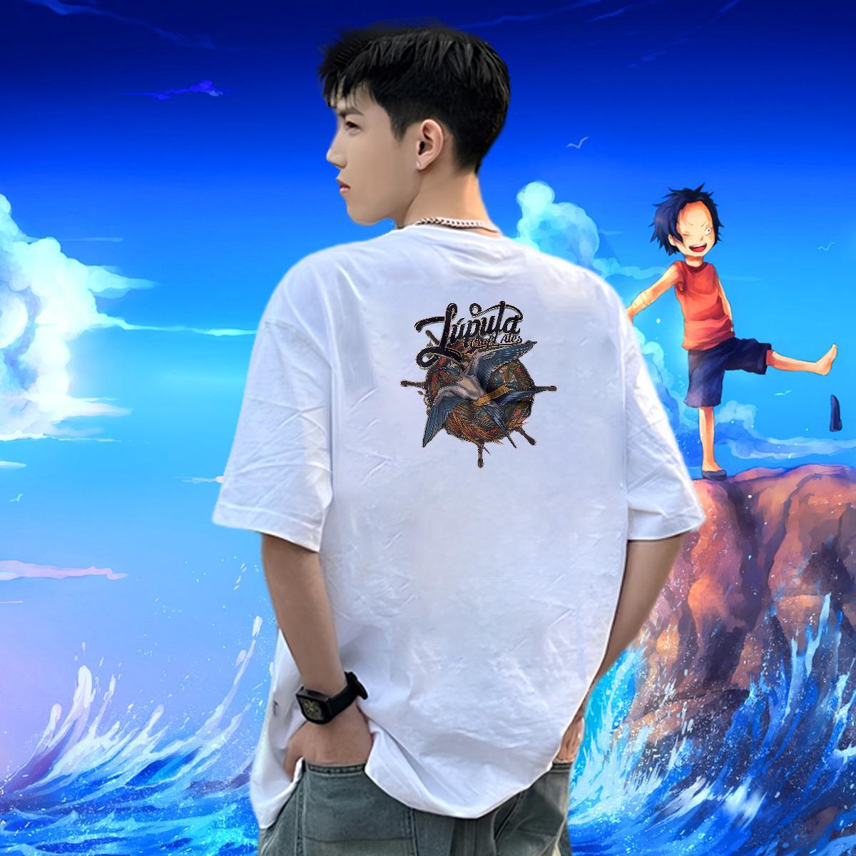 Free Shipping Mens T Shirts 230g 100% Cotton bird Street wear Hip Hop Clothings Short Sleeve Soft Cool Men Tops Tees Custom Big Size