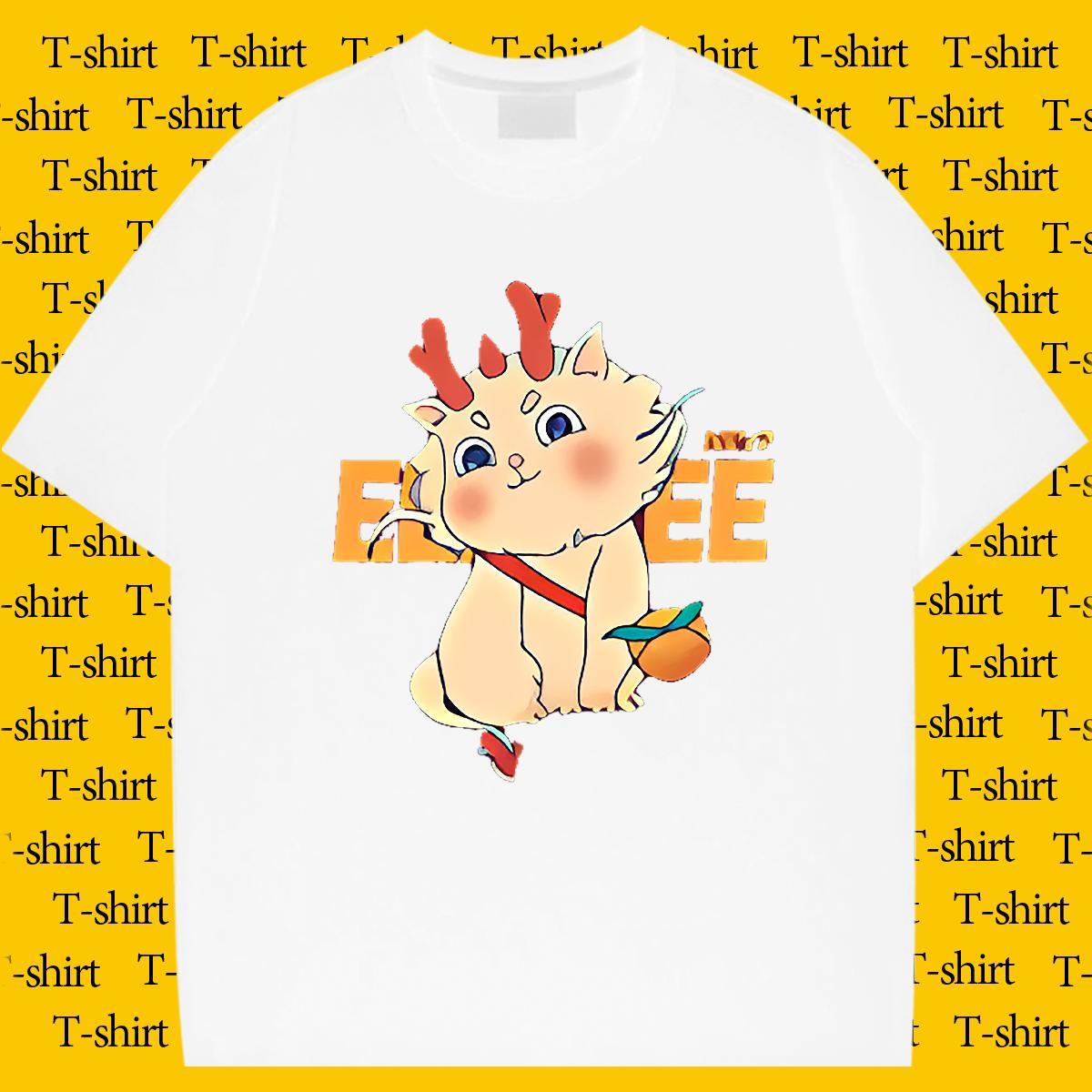 New Arrival T shirt 230g Cotton cute Beach Tops Breathable Soft High Quality Couples T Shirts Graphic
