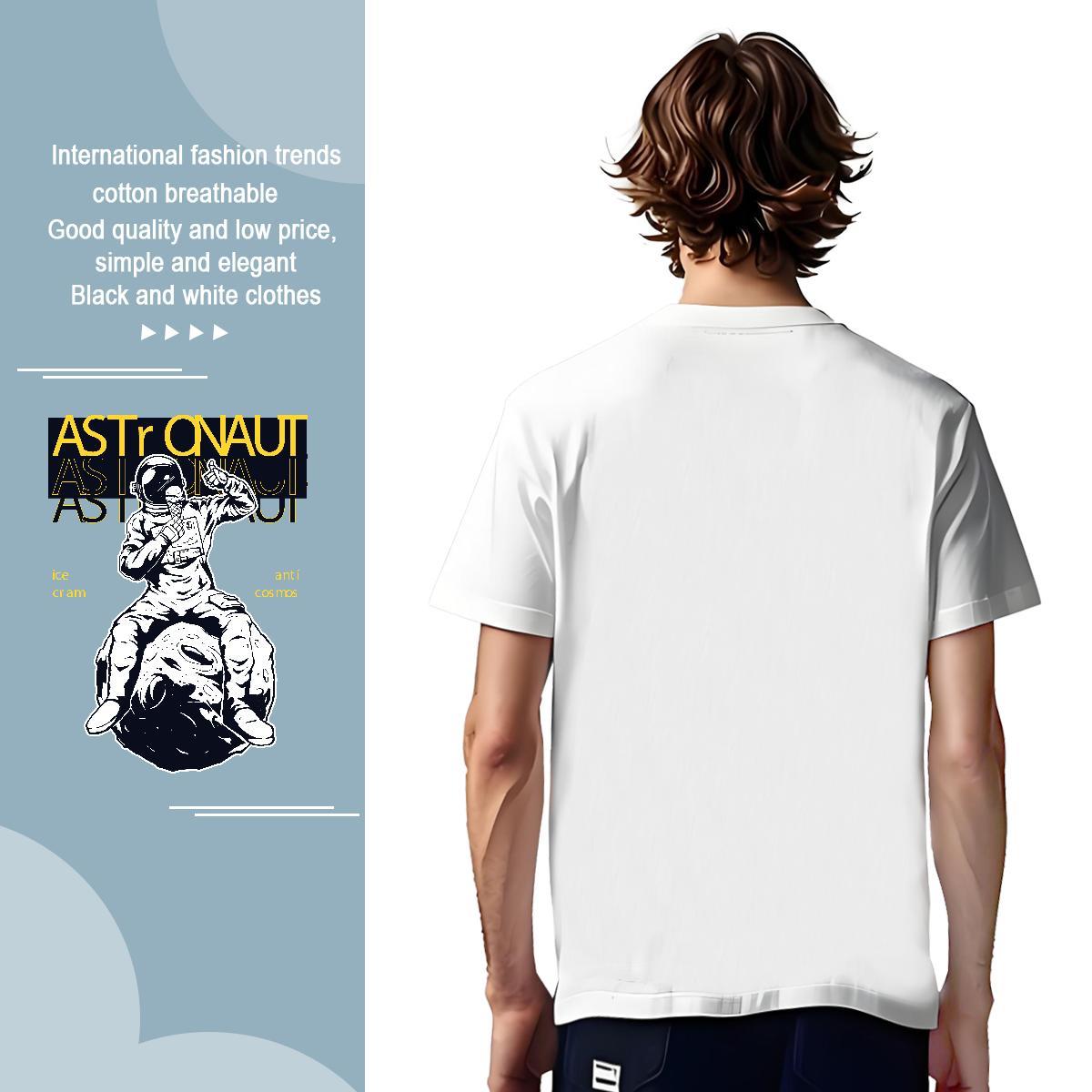 T Shirts Men 230g Cotton universe Summer Casual O Neck Short Sleeves Oversized Tshirt for Man Woman Customized TOP Quality Tops Tees