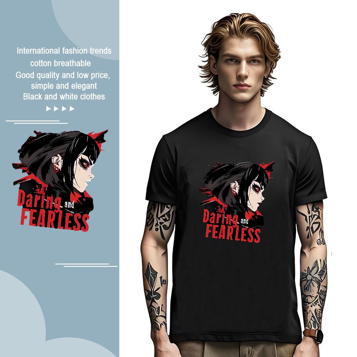 T shirt 100% Cotton 230g Terror Casual O-Neck Short Sleeve Custom Print Plus Size Tshirts New Comfortable Clothings