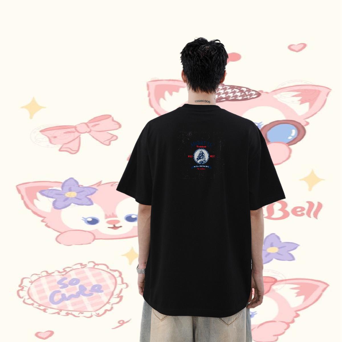 Customized Man T Shirts 100% Cotton 230g dog Daily Outfit Tshirts Breathable Short Sleeve TOP Quality Couples T Shirts Anime Print