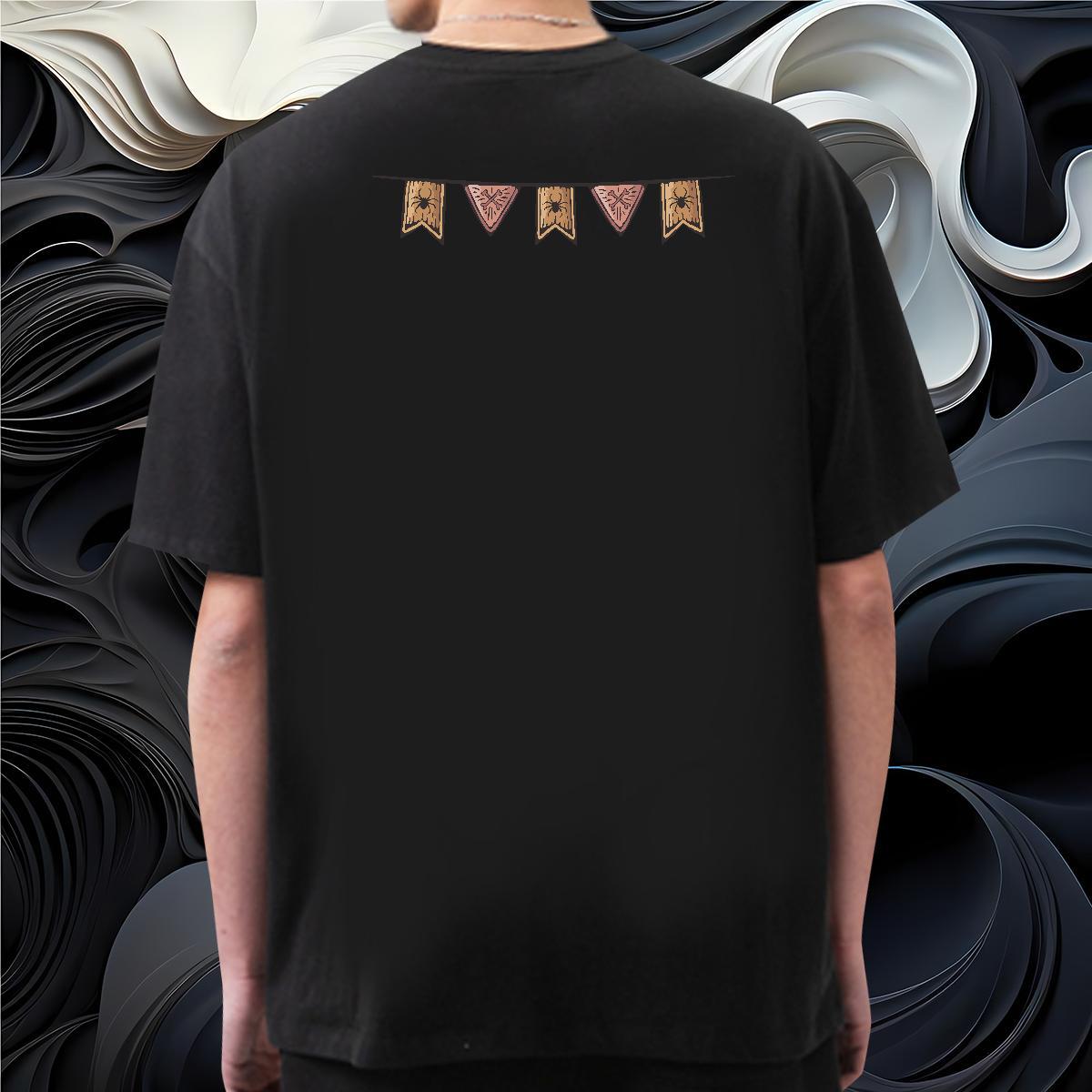 Fashion New T Shirts Men 230g Pure Cotton halloween Daily Outfit Top Tees Crew Neck Breathable Cool Design Men Tees Custom Print Plus Size