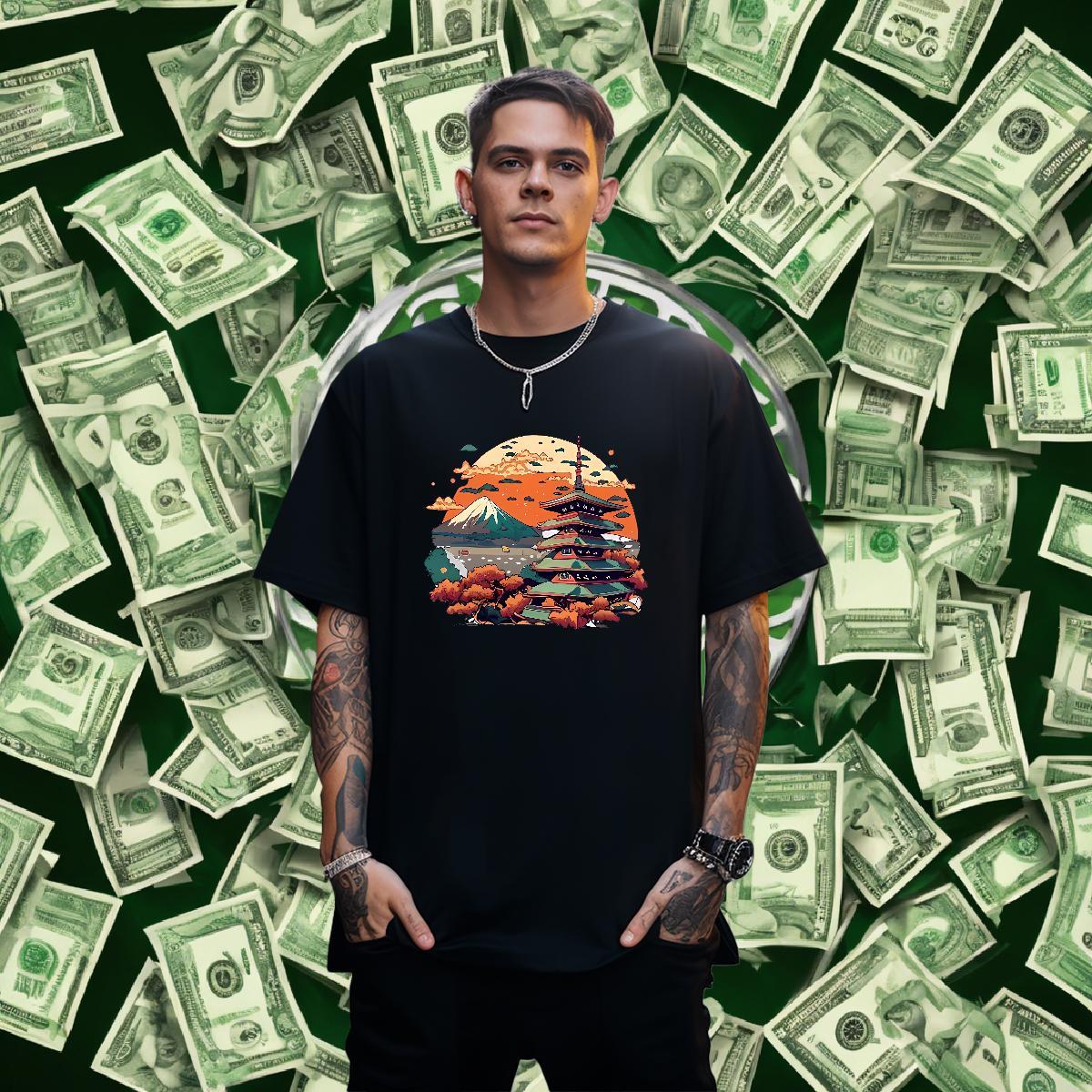 T-Shirts for Men 100% Cotton 230g Tower Outdoor Breathable Short Sleeve Oversized 4XL Men Tshirts Classic Casual Wholesale Tops Tees