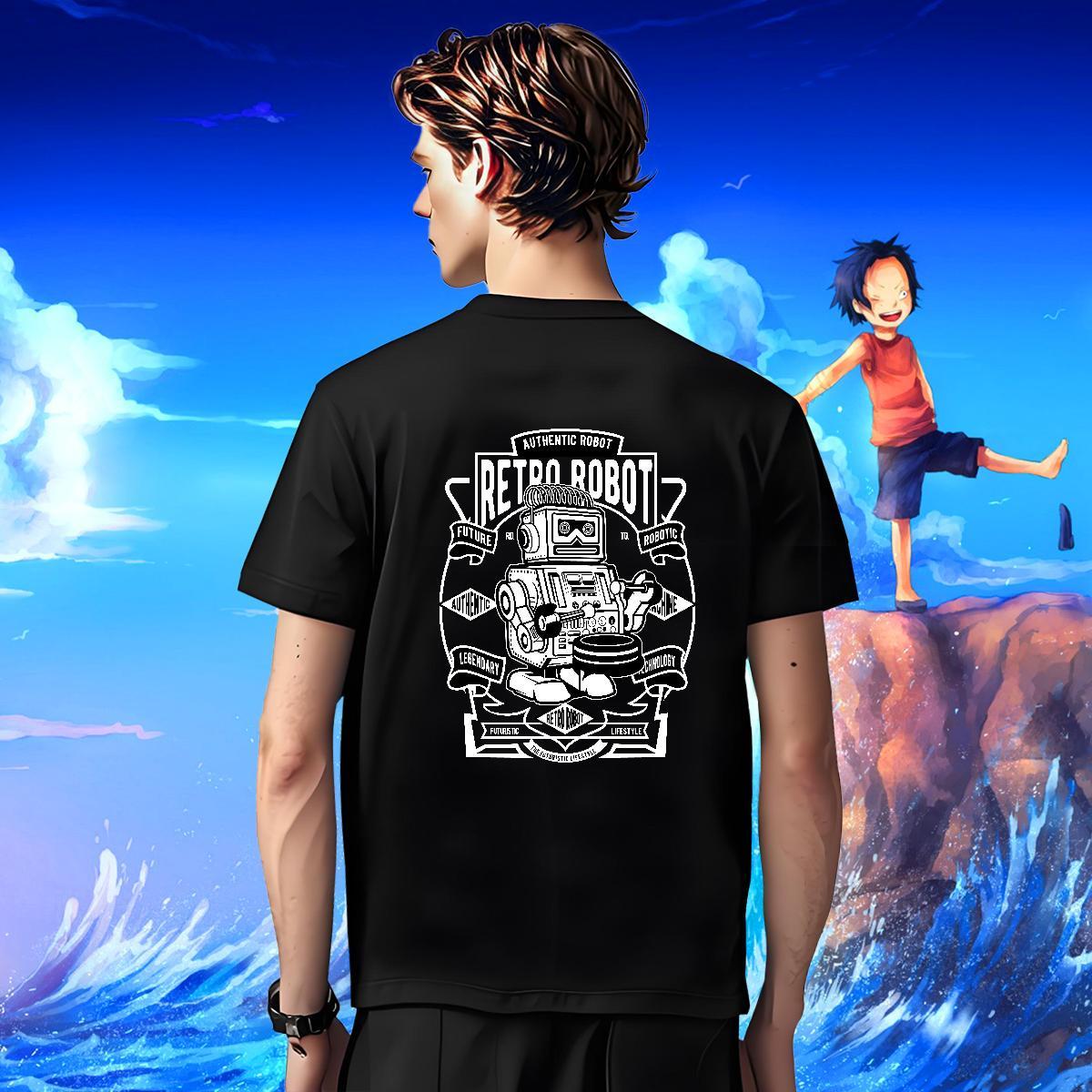 Brand Men Tshirts 230g Cotton Outdoor robot Asian Size Short Sleeve Soft New Designer T shirt Tops Tees