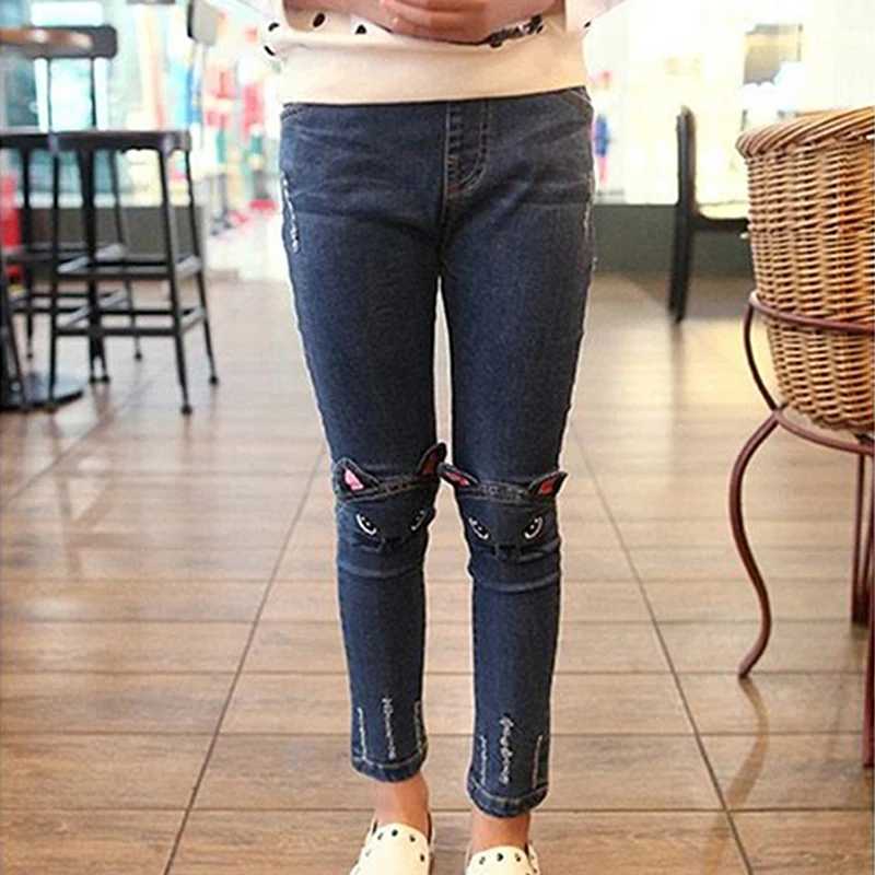 IENENS Skinny Jeans Girls Denim Pants Kids Clothes Pencil Pants Baby Casual Stretch Jeans Boot Pants W241227
