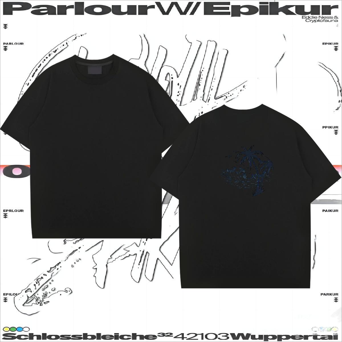 2024 Designer T-Shirts 230g Pure Cotton tree High Street Hip Hop Tee Shirt Crew Neck Breathable Comfortable Men Clothes T-Shirt DIY Logo Oversized