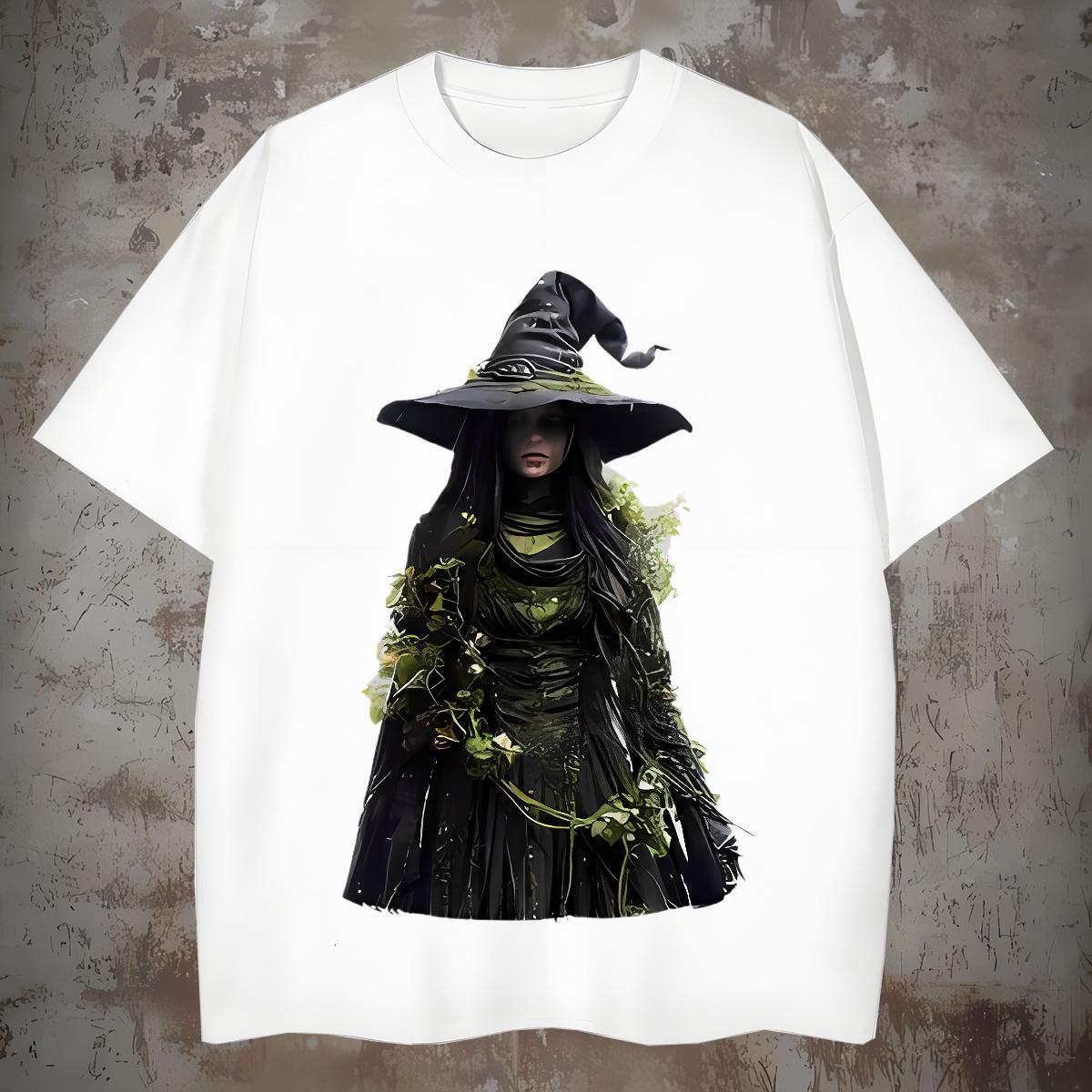 Classic Casual T-Shirts 100% Cotton 230g witch Street Wear Tops Shirt Crew Neck Breathable Free Shipping Couples T Shirts DIY Printed