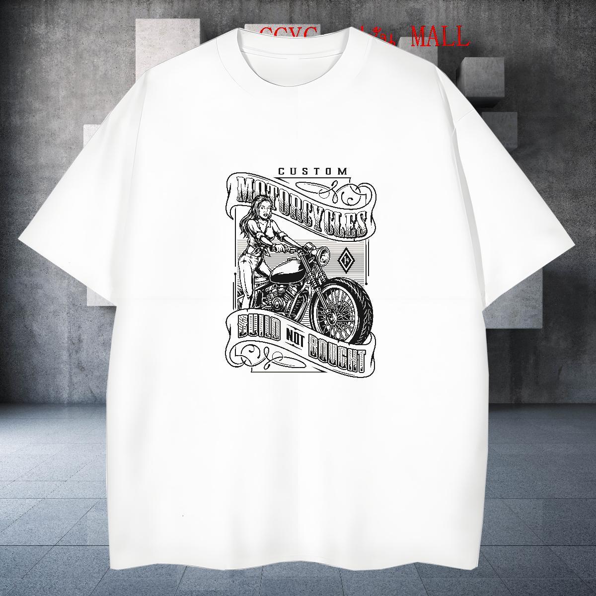 Free Shipping Tshirt for Man Woman 100% Cotton 230g Anime Printing Street car Custom Print Oversized Pure Cotton Fashion Casual T Shirt For Man Polos