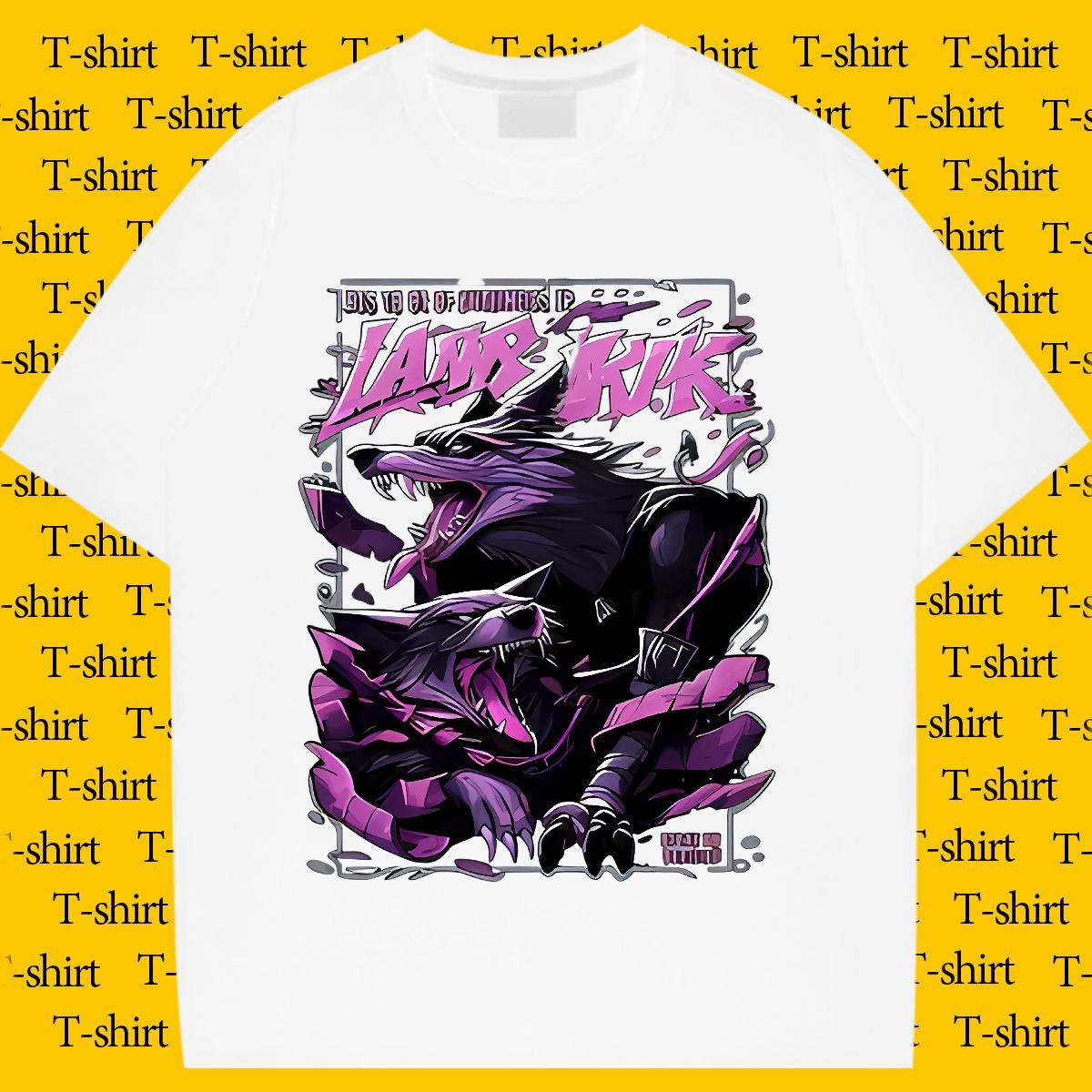 Female T-Shirts Comfortable Woman Tshirt Floral Print wolf Home Outdoor 230g Cotton TOP Quality Tee Shirt