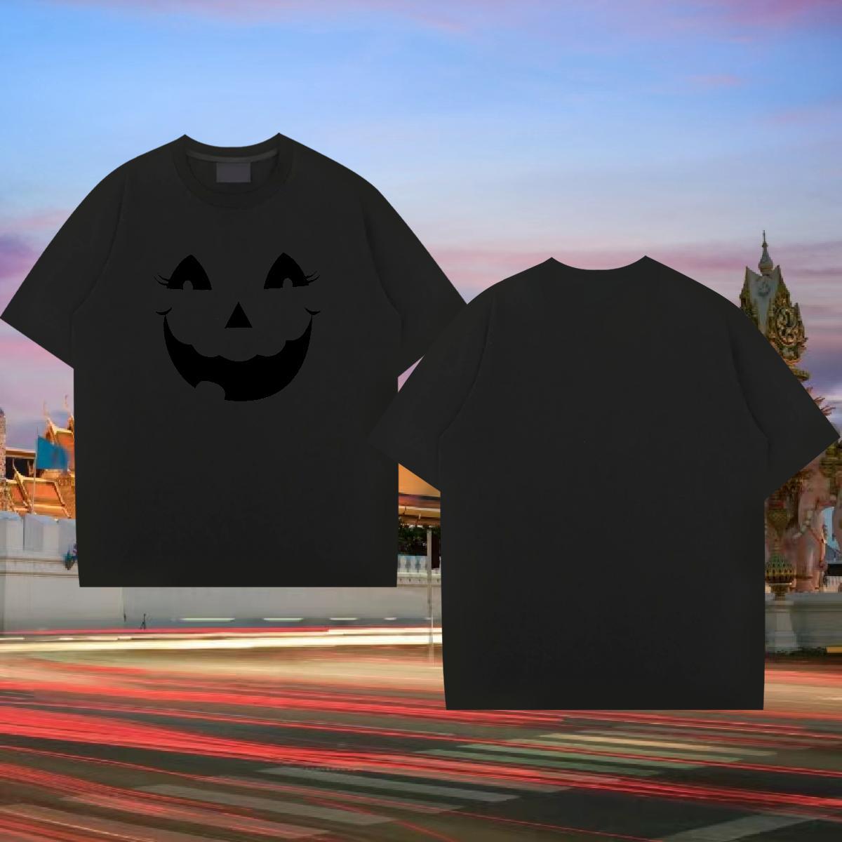 2024 T Shirts Men 230g Pure Cotton halloween Sport Tees Shirts Breathable Short Sleeve Unisex Mens Tshirts Asian Size