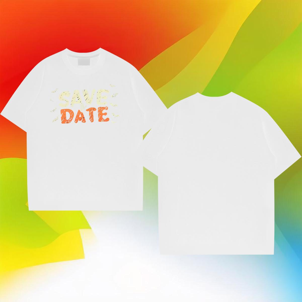 Designer Fashion T-Shirts for Men letter Wear 230g Cotton Beach Wholesale Black Oversized Pure Cotton Tshirt for Man Woman