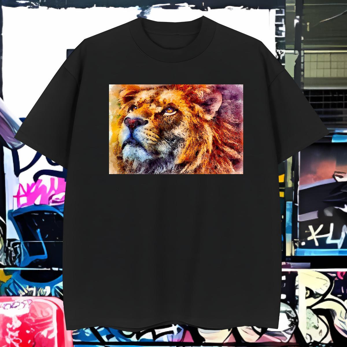 T Shirt For Man 230g Pure Cotton tiger Outdoor Breathable Custom Big Size Men Clothes T-Shirt Factory Direct Loose Fit Tees