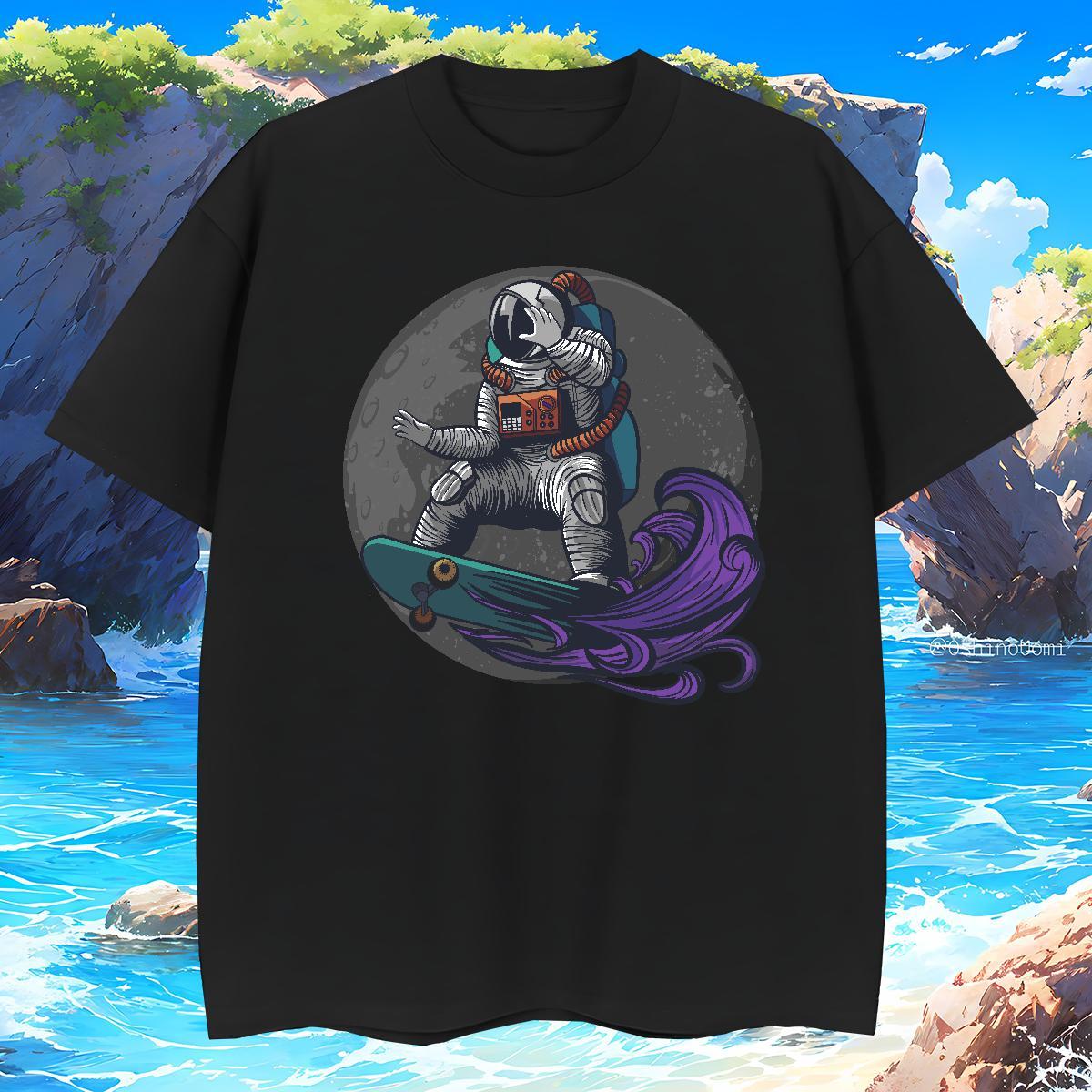 T Shirt For Man 230g 100% Cotton cosmonaut Sports Casual Breathable Short Sleeve Custom Printing Men Tshirts New Designer Cool Tops Shirt