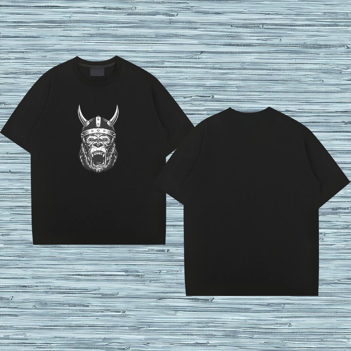 New Arrival Men T Shirts 230g 100% Cotton chimpanzee Street Tees Shirts Short Sleeve Soft Cool Design Men Tshirts Custom Print Plus Size