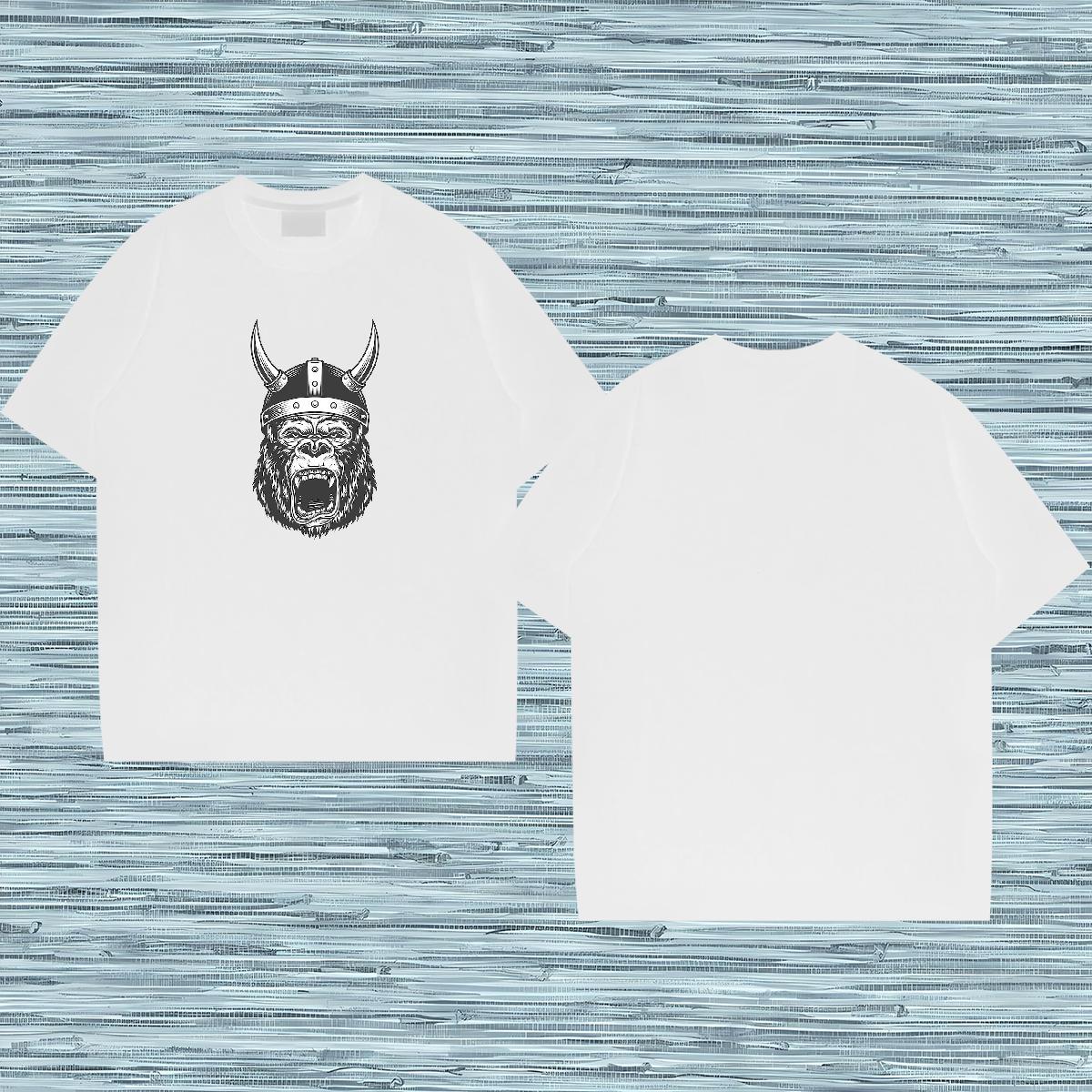 New Arrival Men T Shirts 230g 100% Cotton chimpanzee Street Tees Shirts Short Sleeve Soft Cool Design Men Tshirts Custom Print Plus Size