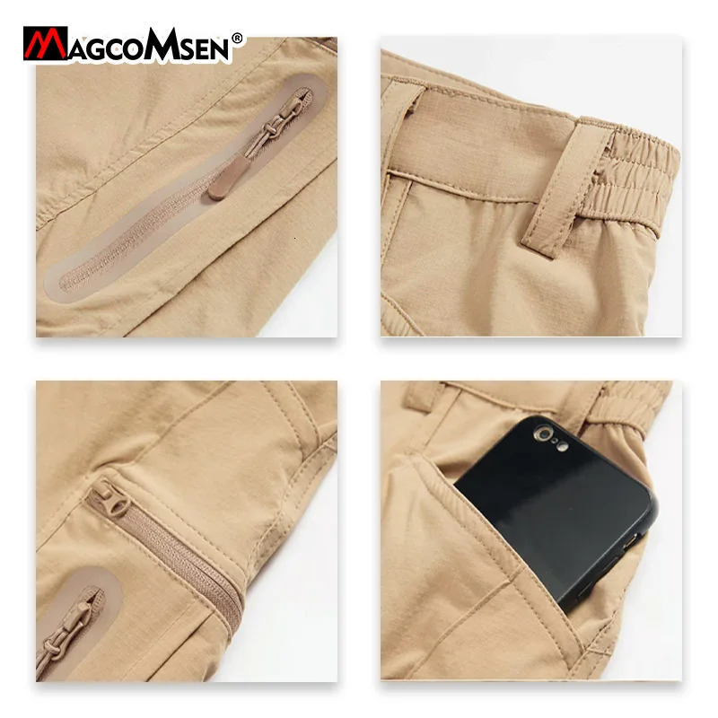 MAGCOMSEN Lightweight Hiking Pant Men Summer Cargo Pants Quick-Dry Nylon Water-Resistant Outdoor Fishing Casual Trouser 240806