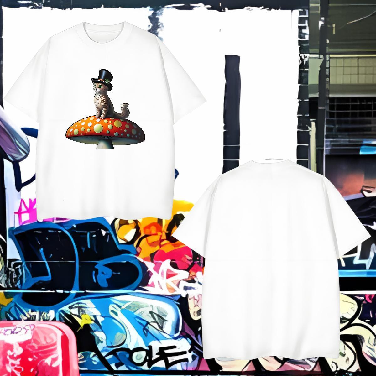 Wholesale T Shirts Men 230g Pure Cotton cute Home Outdoor Top Tees Breathable Short Sleeve Designer Men Tshirts Skull