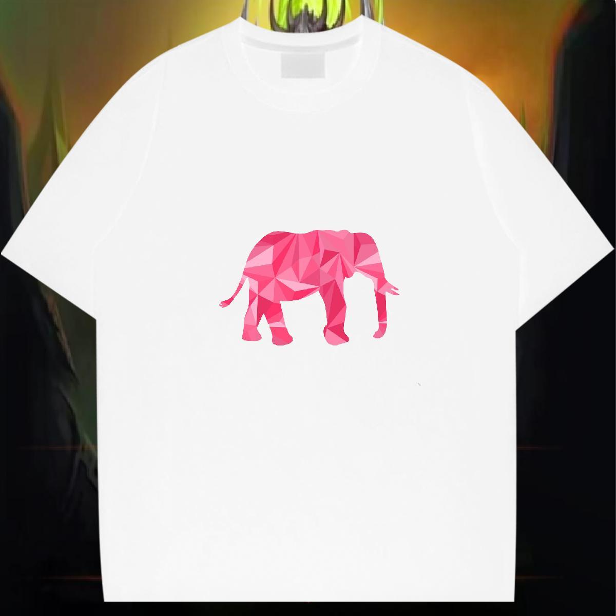 Free Shipping Men T Shirts 230g Pure Cotton Elephant Street Wear Polos Crew Neck Cool Design Men Clothes T-Shirt Custom Print Plus Size