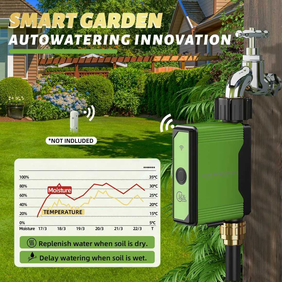 2024 New ZIGBEE WIFI Garden Drinking Water Timer Intelligent Sprinkler Fire Extinguishing System with Built in Water Flow Recorder Controller TYA B240