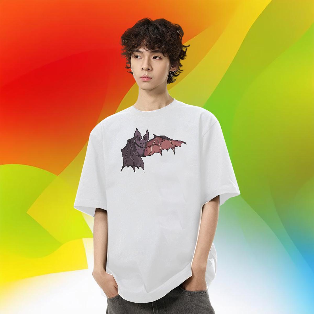 Wholesale Men Clothes T-Shirt 230g Cotton Outdoor bat Black White Breathable Short Sleeve Designer Man T Shirts Tees