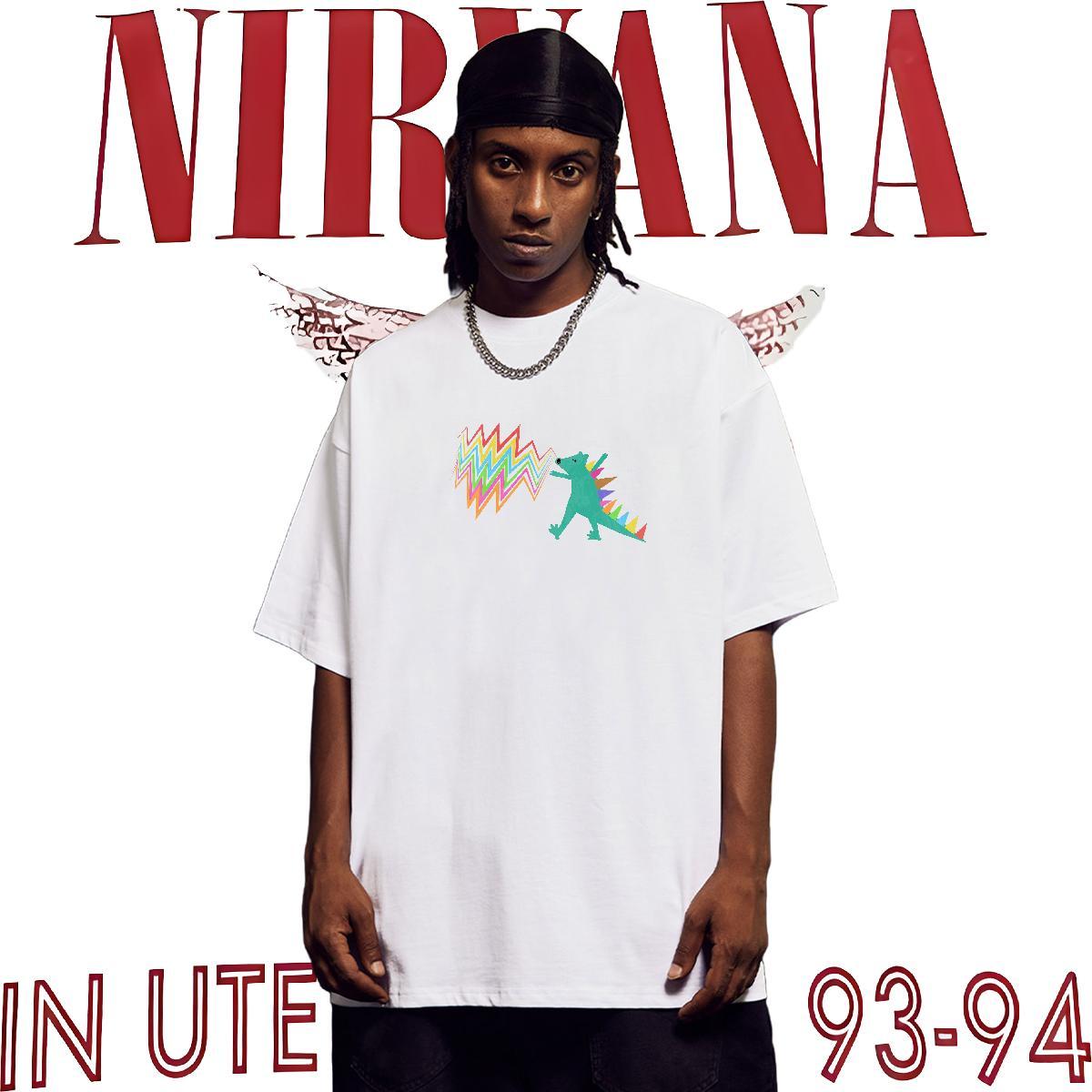 Fashion Casual T Shirt For Man 230g Pure Cotton dinosaur Street Casual Tshirts Breathable Short Sleeve Cool Men Tees DIY Printed