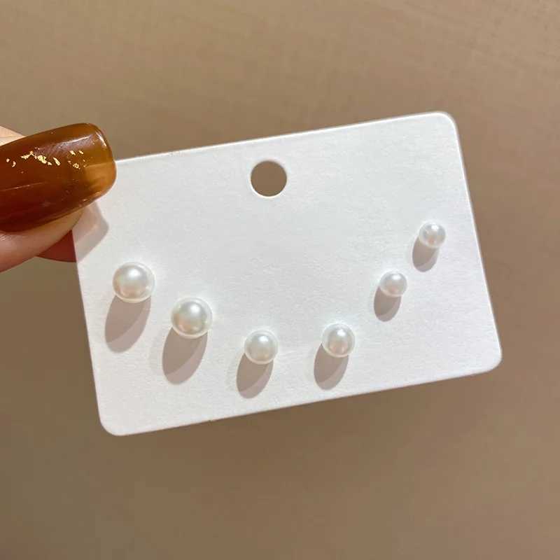 4mm 6mm 8mm 3 pairs of imitation pearl jewelry sets womens earrings Korean sweet cup Brinks wholesale Birtay gifts W241023