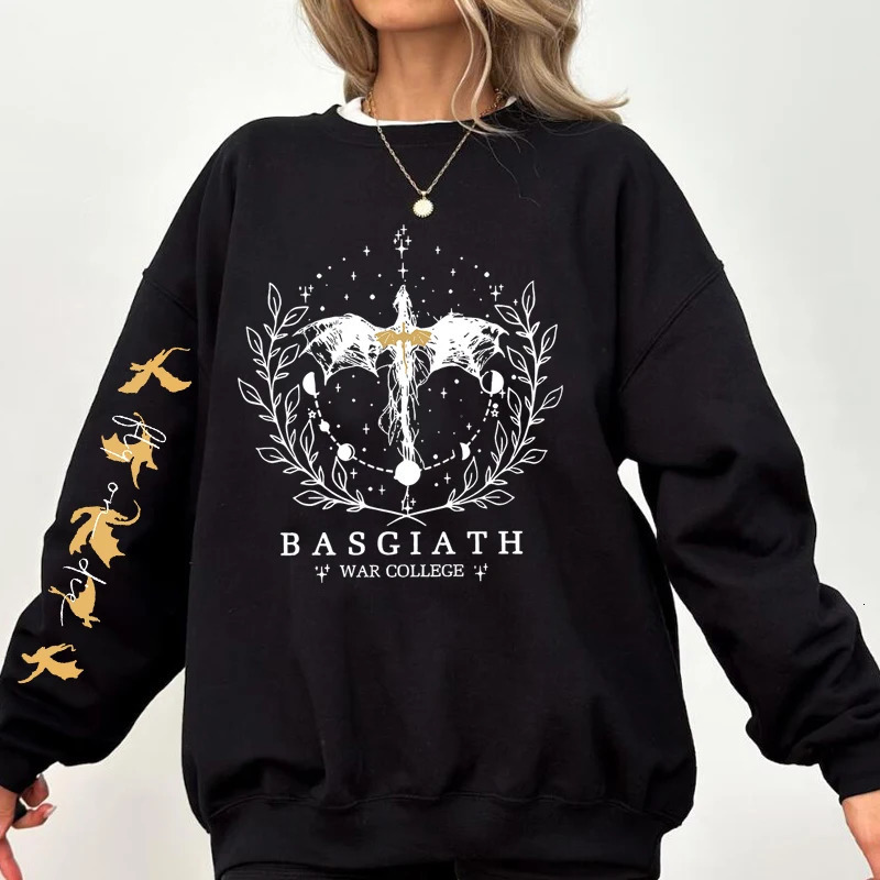 Fourth Wing Sweatshirt Women Pullover Basgiath War College Crewneck Sweatshirts Dragon Rider Streetwear Hoodie Fantasy Reader 240806