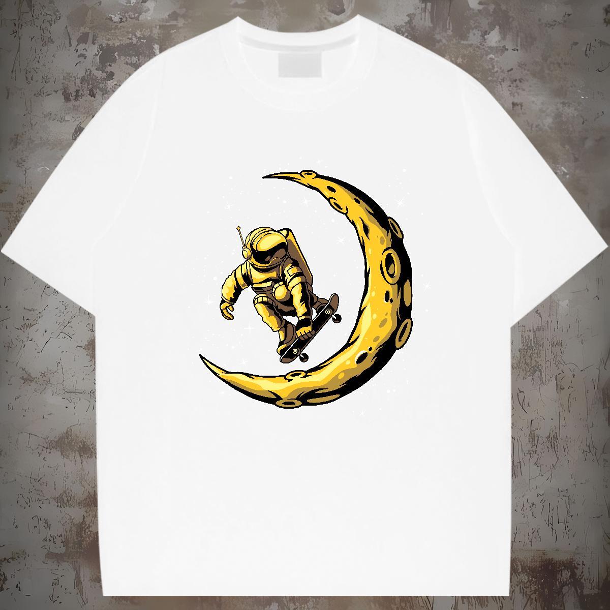 T shirt 230g 100% Cotton cosmonaut Casual Beach Pure Cotton Plus Size Custom Men Clothes T-Shirt Designer Fashion Free Shipping Tshirts