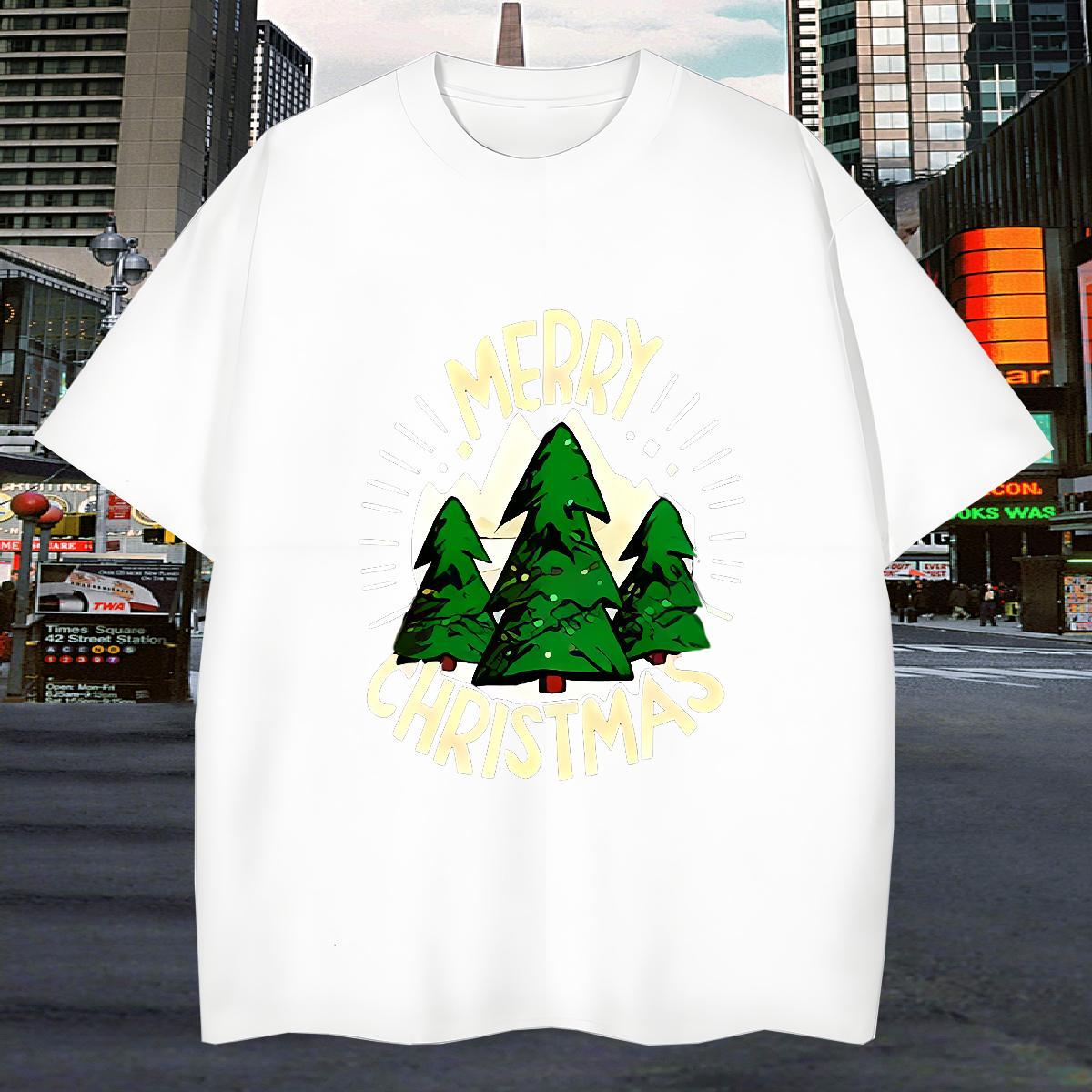 Man T Shirts 230g 100% Cotton tree Beach Short Sleeve Soft Cartoon Print Men Clothes T-Shirt Free Shipping Wholesale Tops Tees