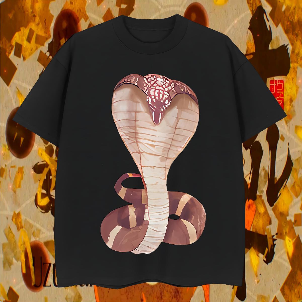 High Quality Mens Tshirts 100% Cotton 230g Daily Wear snake Custom Printing Short Sleeve O-Neck Classic Man T Shirts Tops Shirt