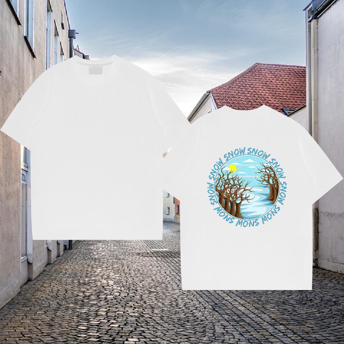 Fashion T Shirts Men 100% Cotton 230g sun Street Clothings Breathable Short Sleeve Free Shipping Men Tops Tees DIY Printed